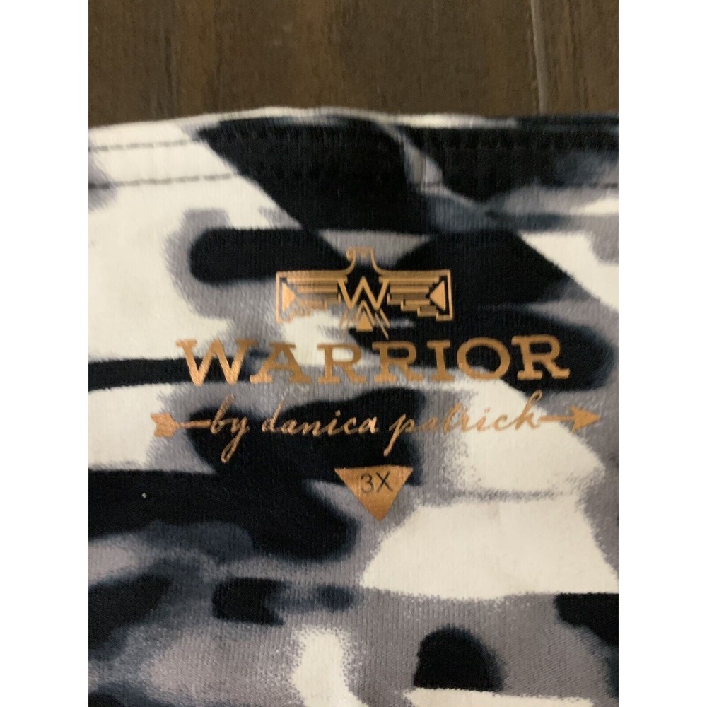 NEW WARRIOR DANICA PATRICK 3X Black White Workout Yoga Leggings NWT - Picture 7 of 9